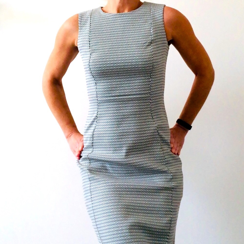 CK Diamond Print Sheath Dress